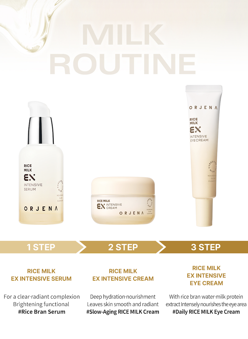 Интензивен околоочен крем с оризово мляко, Rice Milk EX Intensive Eye Cream, 30 мл, Orjena